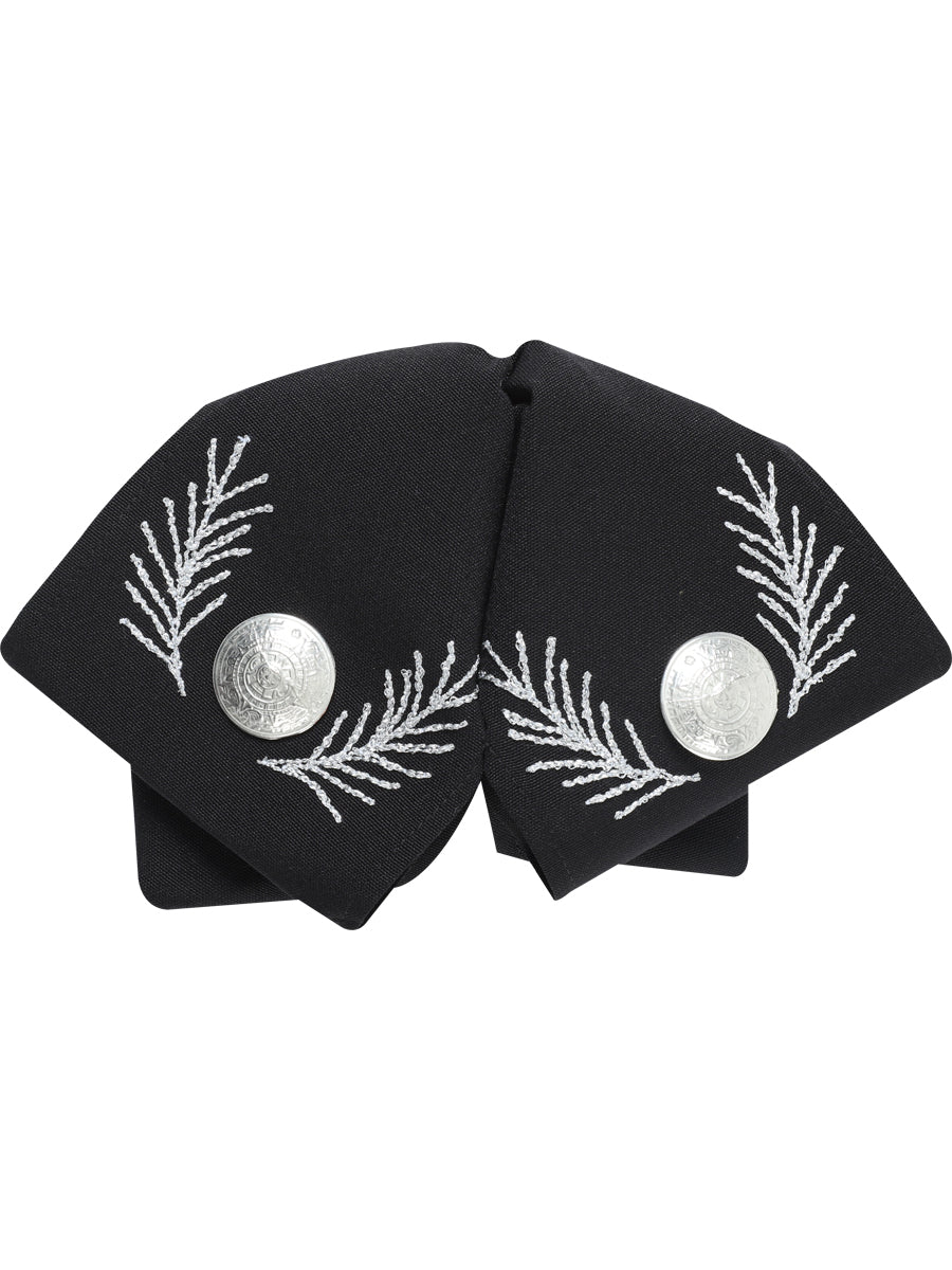 Adult 
Mexican Charro Bow Tie 100% Polyester Black/Silver  601110