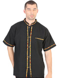 Mexican Artisanal Guayabera100% Cotton Black 601821