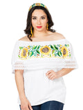 Artisanal Embroidered Blouse 100% Cotton White 603064
