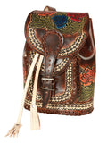 Artisanal Handbag Leather Brown/Multicolor 603682