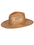 Artisanal Mexican Hand-Painted Hat Suede Black 603739