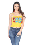 Artisanal Embroidered Blouse 100% Cotton Yellow 603910