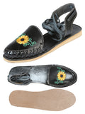 Mexican Artisanal Sandals Leather Black 603919