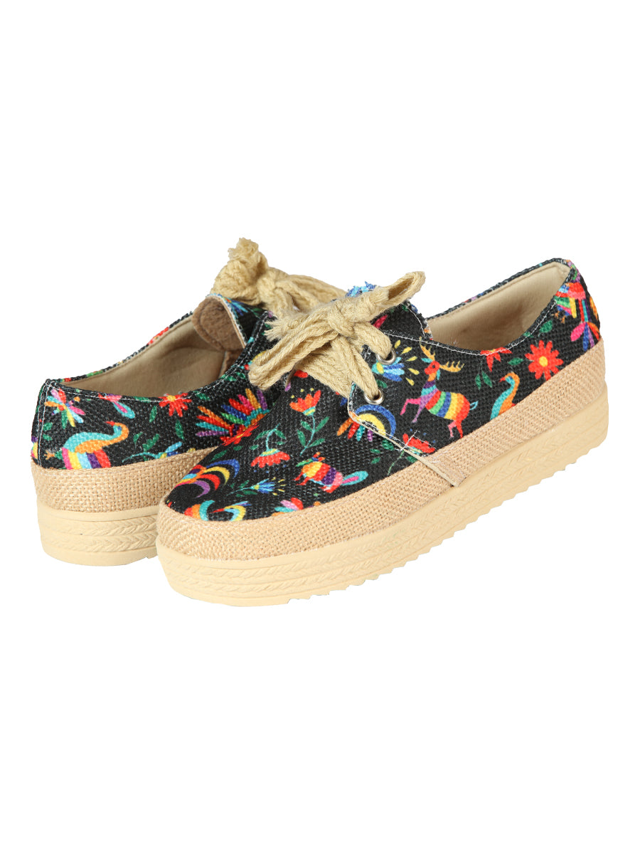 Mexican Artisanal Yute Tennis 50% Cotton, 50% Polyester  Multicolor 603958