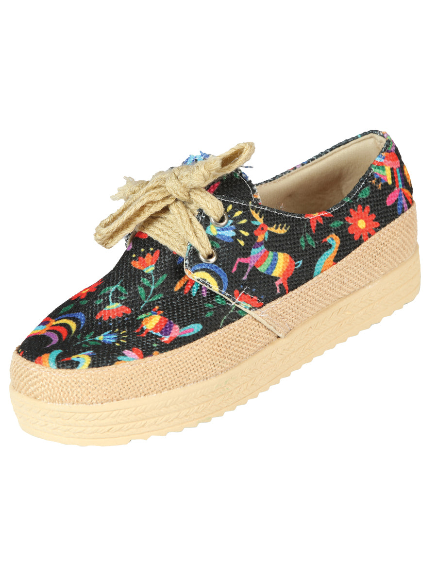 Mexican Artisanal Yute Tennis 50% Cotton, 50% Polyester  Multicolor 603958