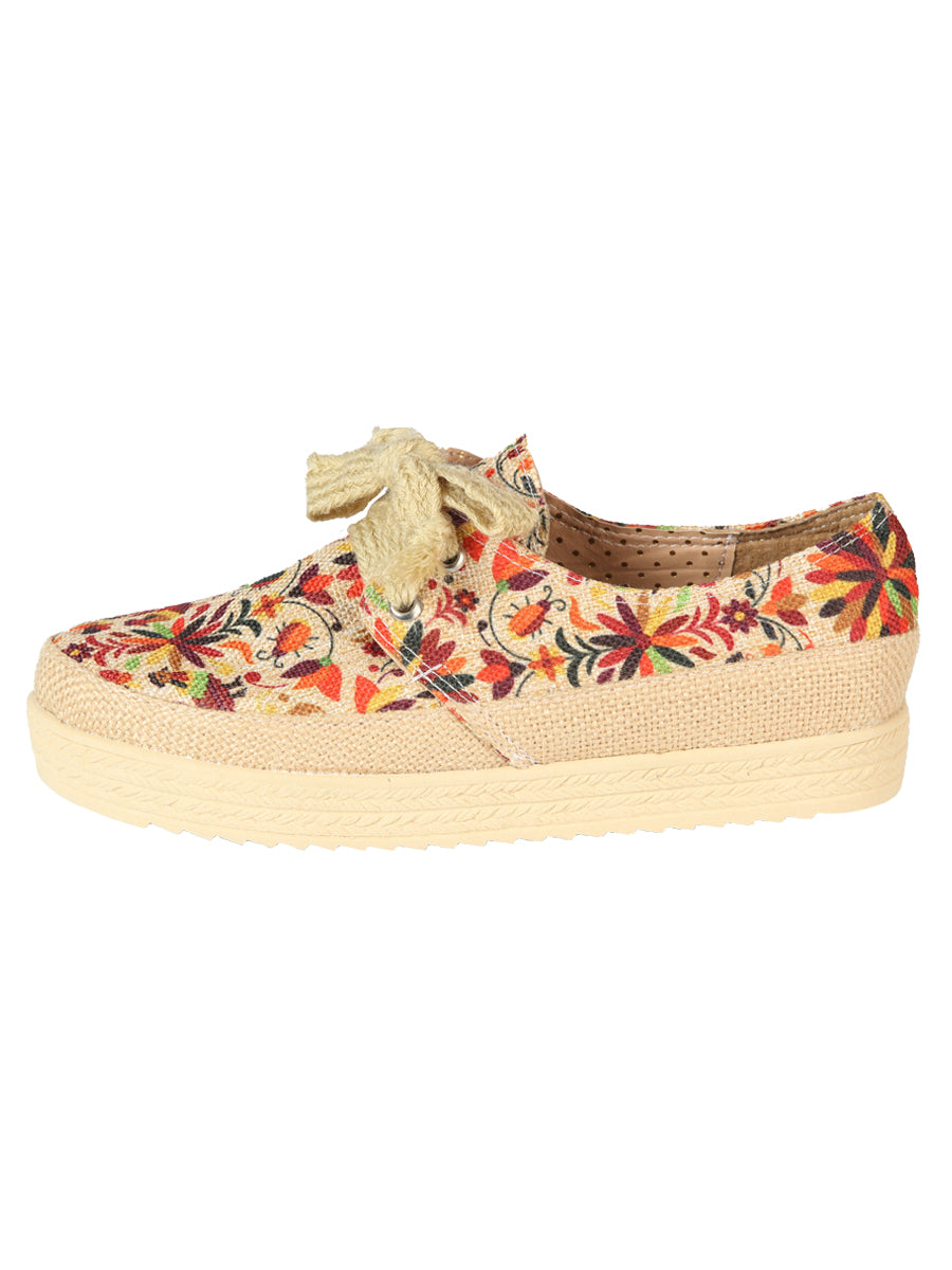 Mexican Artisanal Yute Tennis 50% Cotton, 50% Polyester  Multicolor 603959