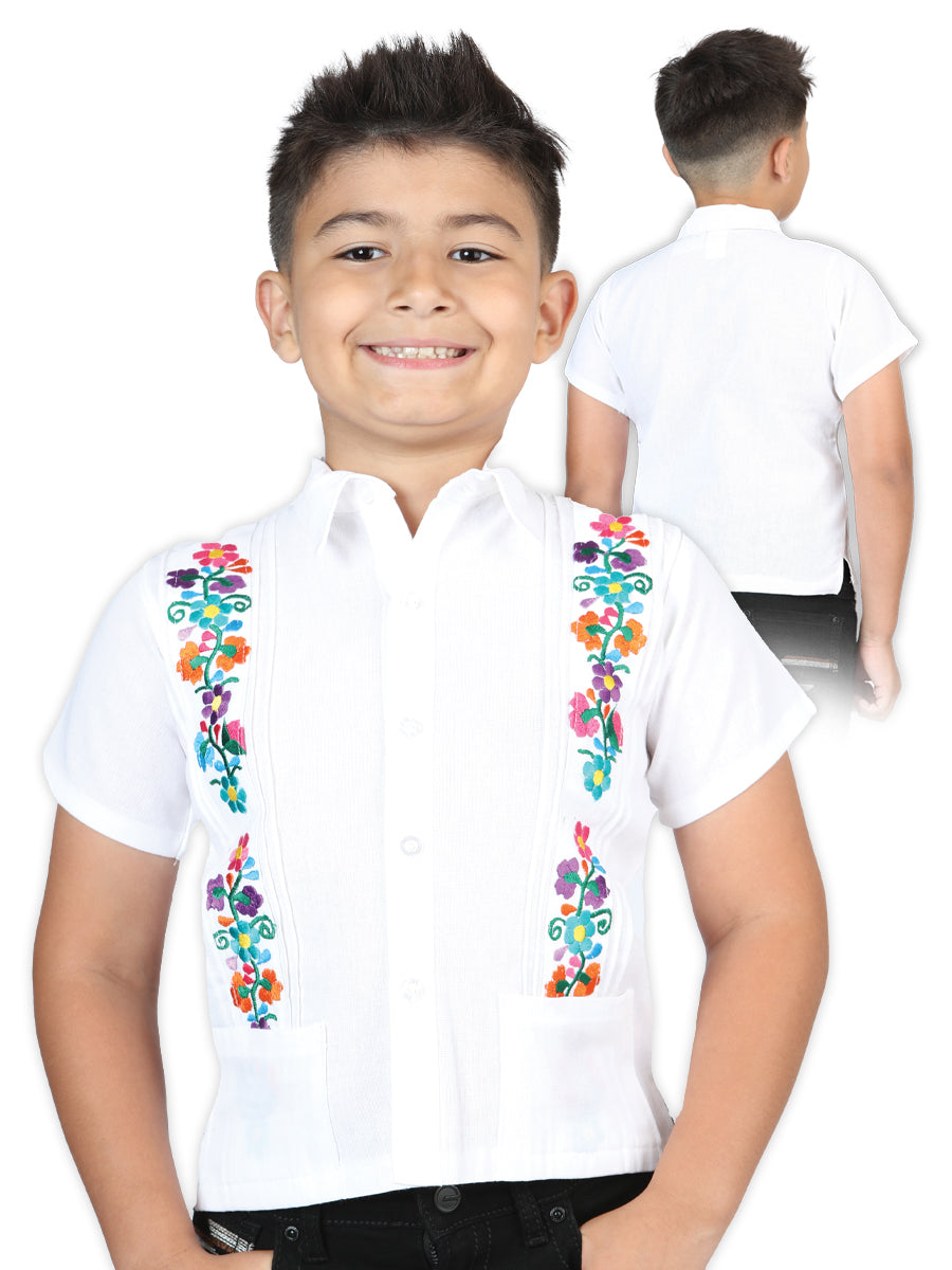 Artisanal Embroidered Shirt 100% Cotton White 603981