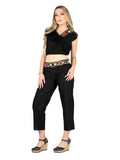 Artisanal Embroidered Set 100% Cotton Black 604048